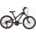 Bisan Buffalo 30 cm V 24 Jant 18 Vites Mat Siyah Kırmızı Çocuk Bisikleti