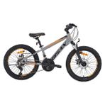 Bisan Cooper Çocuk Bisikleti 30 cm Hd 24 Jant 21 Vites Açık Gri Siyah Turuncu