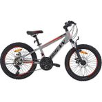 Bisan Cooper Çocuk Bisikleti 30 cm Md 24 Jant 21 Vites Açık Gri Kırmızı - Gri - Kırmızı