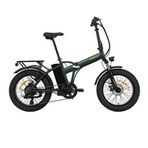 Bisan E-Folding F2 Shimano 7 Vites Disk Fren 20 Jant Yeşil Sarı Elektrikli Katlanır Bisiklet