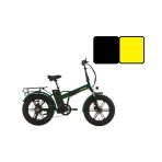 Bisan E-Folding F3 Elektrikli Katlanır Bisiklet 43Cm Hd 20 Jant 7 Vites Mat Siyah Sarı