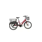 Bisan E-Porter L Üç Tekerli Elektrikli Bisiklet 44Cm V 24 Jant Nex.3 Vites Bayrak Kırmızı Beyaz