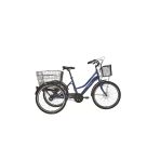Bisan E-Porter Üç Tekerli Elektrikli Bisiklet 44Cm V 24 Jant Nex.3 Vites Lacivert Beyaz