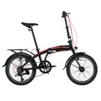 Bisan FX 3500-TRN 20 Jant 1x7 Vites Siyah Kırmızı Katlanabilir Bisiklet