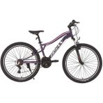 Bisan Gazelle 37 cm V 27.5 Jant 21 Vites Metalik Mor Açık Pembe Dağ Bisikleti