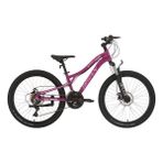 Bisan Kdx 2800-D Kadın Dağ Bisikleti 30CM Md 24 Jant 21 Vites Mor Pembe Beyaz - Çok Renkli