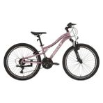 Bisan Kdx 2800-V Kadın Dağ Bisikleti 30CM V 24 Jant 21 Vites Metalik Pembe Beyaz - Çok Renkli
