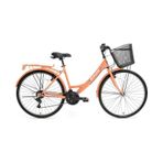 Bisan Lotus Kadın Şehir Bisikleti 34cm V 24 Jant 21 Vites Mercan Beyaz Turuncu