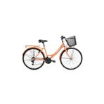 Bisan Lotus Kadın Şehir Bisikleti 34Cm V 24 Jant 21 Vites Mercan Beyaz