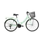 Bisan Lotus Kadın Şehir Bisikleti 34cm V 24 Jant 21 Vites Mint Yeşil Beyaz Yeşil