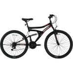 Bisan Mts4300 24 Jant 21 Vites Amortisörlü Dağ Bisikleti 40Cm Siyah - Kırmızı