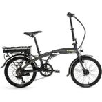Bisan Prime 32 cm V 20 Jant 7 Vites Mat Gri Sarı Katlanır Elektrikli Bisiklet