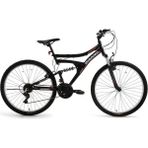 Bisan Ranger Dağ Bisikleti 42 cm V 26 Jant Amortisörlü 21 Vites Mat Siyah Kırmızı - Mat Siyah - Kırmızı