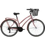 Bisan Serenity 46 cm V 28 Jant Nex.3 Vites Pembe Silver Kadın Şehir Bisikleti