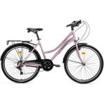 Bisan Smıle Bayan Şehir Bisikleti 44CM V 26 Jant 7 Vites Pudra Pembe Siyah - Pudra - Pembe - Siyah