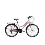 Bisan Smile Pudra Pembe Siyah 44 cm V 28 Jant 7 Vites Şehir Bisikleti