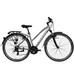 Bisan Trx 8200 City V Fren 21 Vites 28 Jant Şehir Bisikleti Açık Metalik Gri Beyaz 45 Kadro