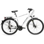 Bisan Trx 8500 City 28 Jant Şehir Bisikleti – Alüminyum Kadro, Shimano Altus 27 Vites, Hidrolik Disk Fren, - Mat Beyaz - Lacivert