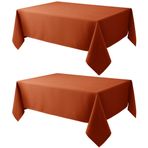Biscaynebay 2'li Paket Sonbahar Masa Örtüsü Dokulu Kumaş 150 x 250 cm Dikdörtgen, Pas Şükran Günü Sonbahar Hasat Suya Dayanıklı Kumaş Mutfak, Yemek, Düğün, Partiler için Masa Örtüleri Makinede