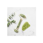 BİSEN Yeşim Taşı Doğal Taş Face Roller + Gua Sha Masaj Aleti Seti Doğal Taş Cilt Bakımı ysts0147