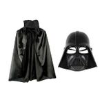 Bisepetim Çocuk Boy Yıldız Savaşları Darth Vadet Maskesi ve Siyah 90 cm Pelerin Seti