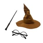 Bisepetim Harry Potter Şapkası + Harry Potter Asası + Harry Potter Gözlüğü