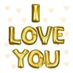 Bisepetim I Love You Folyo Altın 35 cm Balon