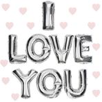 Bisepetim I Love You Folyo Gümüş 35 cm Balon