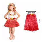 Bisepetim Kırmızı 40 cm Hawaii Hula Eteği
