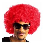 Bisepetim Kırmızı Kıvırcık Afro Bonus Peruk
