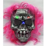 Bisepetim Pembe Saçlı Led Işıklı 22x25 cm Korku Maskesi