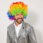 Bisepetim Rengarenk Kıvırcık Afro Peruk