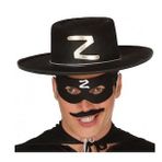 Bisepetim Yetişkin Boy Z Logolu Zorro Şapkası ve Zorro Maskesi