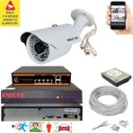Bises 1 Li Yapay Zeka Destekli 5 Mp 1940P Görüntü Poe Bağlantılı 48 Ir LED Gece Görüş Ip Kamera Seti 748POE - Beyaz