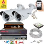 Bises 2 Li Yapay Zeka Destekli 5 Mp 1940P Görüntü Poe Bağlantılı 48 Ir LED Gece Görüş Ip Kamera Seti 748POE - Beyaz