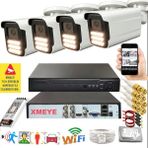 Bises 4 Lü Hareket Algılayan 5 Mp Lens 12 Warm LED Gece Renkli Gösteren Güvenlik Kamerası Seti Bs 5915W - Beyaz
