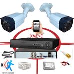Bises 406 2 Kameralı Hareket Algılayan 5 MP Lens 6 Superking Led Plastik Kasa Güvenlik Kamerası Seti