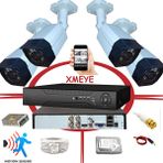 Bises 406 4 Kameralı Hareket Algılayan 5 Mp Lens 6 Superking Led Plastik Kasa Güvenlik Kamerası Seti