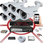 Bises 5' Li 5 Mp 1940P Sensör 6 Megapiksel Sony Lens Metal Kasa Ip Güvenlik Kamerası Seti_bs 748IP - Beyaz