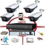 Bises 539 4 Kameralı Hareket Algılayan 5 MP Lens 36 IR LED Metal Kasa Güvenlik Kamerası Seti