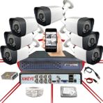Bises 7 Kameralı Araç,yüz ve Insan Tanımalı Hareket Algılayan 5 Mp Lens 36 Ir LED Güvenlik Kamerası Seti 436 - Beyaz