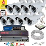 Bises 8 Li Yapay Zeka Destekli 5 Mp 1940P Görüntü Poe Bağlantılı 48 Ir LED Gece Görüş Ip Kamera Seti 748POE - Beyaz