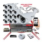 Bises BS 748IP 12'li 5 Mp 1940p Sensör 6 Mp Sony Lens Metal Kasa IP Güvenlik Kamerası Seti