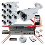 Bises BS 748IP 13'lü 5 Mp 1940p Sensör 6 Mp Sony Lens Metal Kasa IP Güvenlik Kamerası Seti