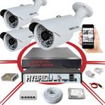 Bises BS 748LP 3'lü 500 GB HDD Daha Fazla Kayıt 5 mp 1940p Sensör 6 mp Sony Lens Metal Kasa IP Güvenlik Kamerası Seti