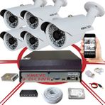 Bises BS 748LP 5'li 1 TB HDD Daha Fazla Kayıt 5 mp 1940p Sensör 6 mp Sony Lens Metal Kasa IP Güvenlik Kamerası Seti
