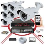 Bises BS 748LP 7'li 5 mp 1940p Sensör 6 mp Sony Lens Metal Kasa IP Güvenlik Kamerası Seti