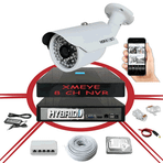 Bises BS748LP 1'li 5 MP 1940p Sensör 6 Megapiksel Sony Lens Metal Kasa IP Güvenlik Kamerası Seti
