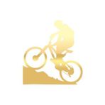 Bisiklet Araba Sticker 17X17 Cm Gold