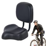 Bisiklet arka koltuğu - sırt dayanağı konforlu, ergonomik geniş sele, poliüretan deri, yumuşak yastık, darbe emici dolgulu konfor, erkek, kadın için